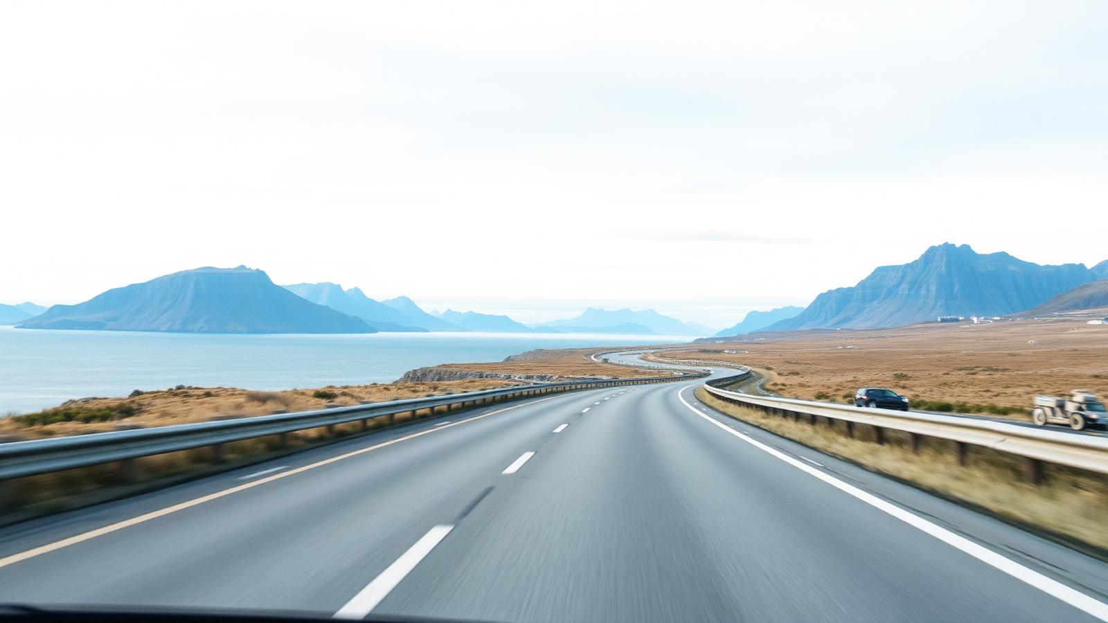Coastal highway drive representing reconstructed business journeys